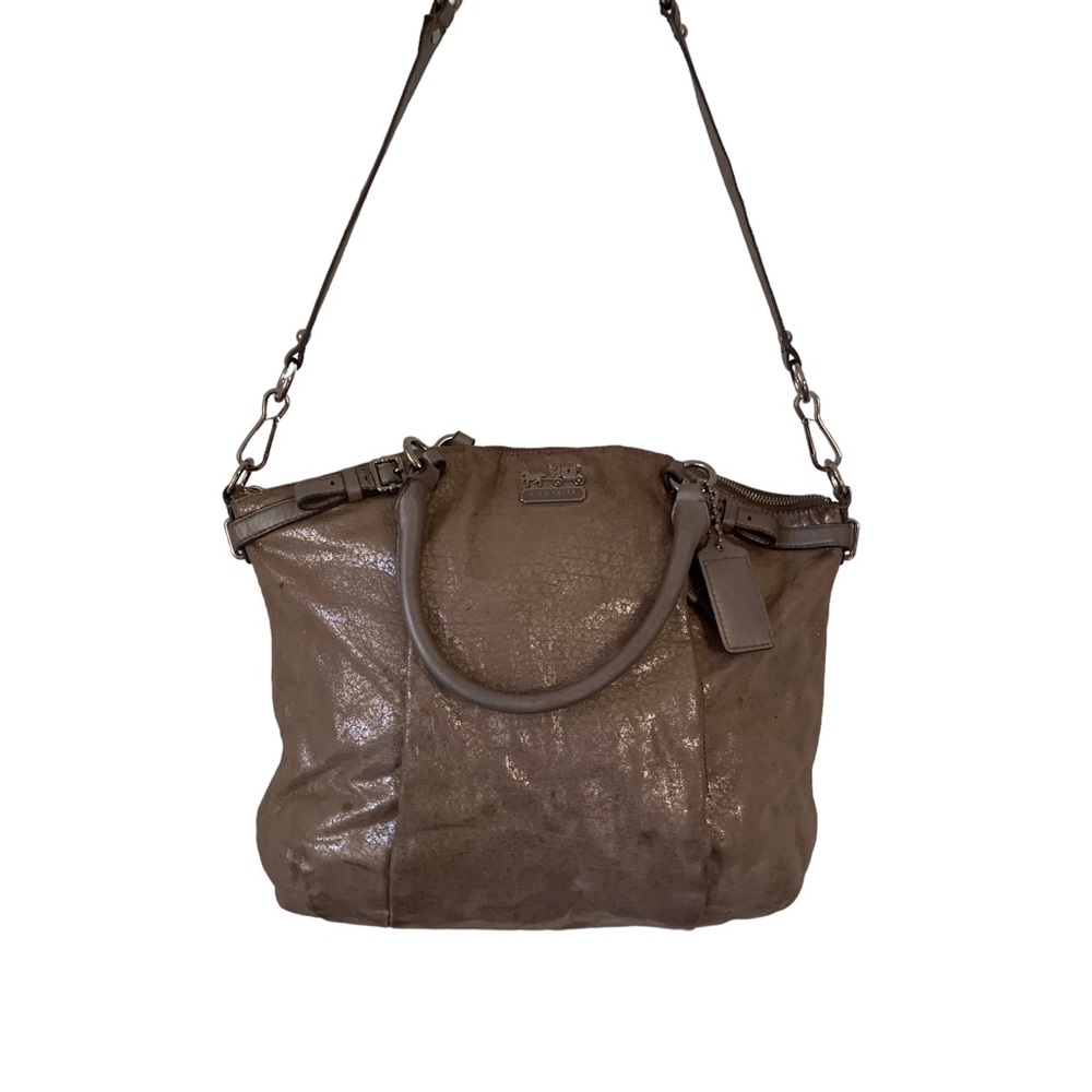 COACH MADISON SOPHIA METALLIC SATCHEL BAG - Picture 9 of 16